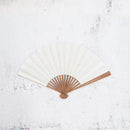 [HAND FAN] UNKINDO FUKATSU WOMEN'S HAKU GOLD-WHITE HONSUSU-TAKE | EDO FOLDING FANS