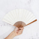 [HAND FAN] UNKINDO FUKATSU WOMEN'S HAKU GOLD-WHITE HONSUSU-TAKE | EDO FOLDING FANS