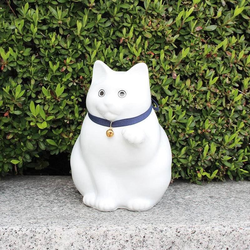 [BECKONING (LUCKY) CAT] MANEKINEKO BANK SECOND MODEL WHITE | KATA KOTO | HIZEN YOSHIDA WARES