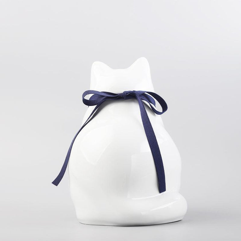 [BECKONING (LUCKY) CAT] MANEKINEKO BANK SECOND MODEL WHITE | KATA KOTO | HIZEN YOSHIDA WARES