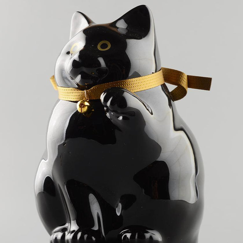 [BECKONING (LUCKY) CAT] MANEKINEKO BANK SECOND MODEL BLACK | KATA KOTO | HIZEN YOSHIDA WARES