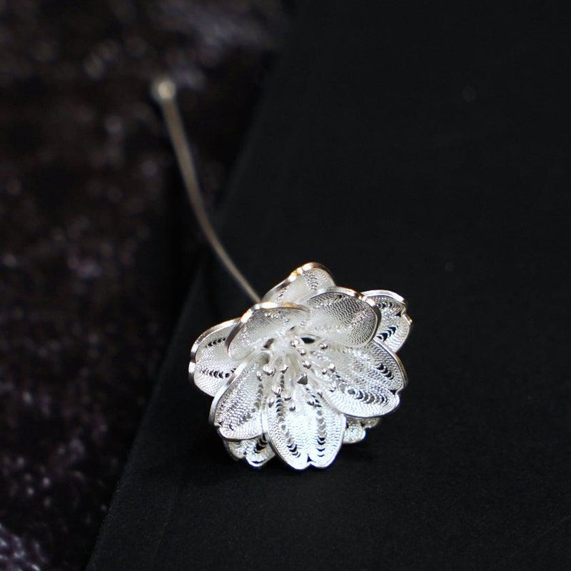 [HAIR STICK] KANZASHI (CHERRY BLOSSAM C) | CHECOS | SILVER WIRE WORK