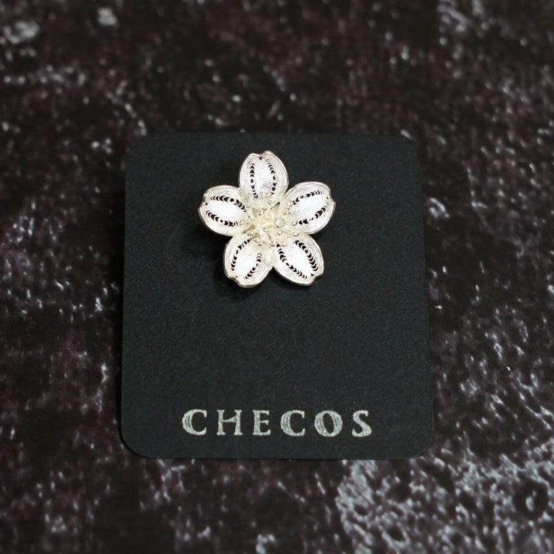 [PIERCED EARRINGS] SAKURA (CHERRY BLOSSAM DROP) ONE EAR | CHECOS | SILVER WIRE WORK