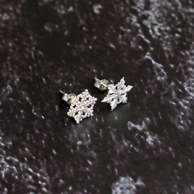 [PIERCED EARRINGS] SNOWFLAKE | CHECOS | SILVER WORK