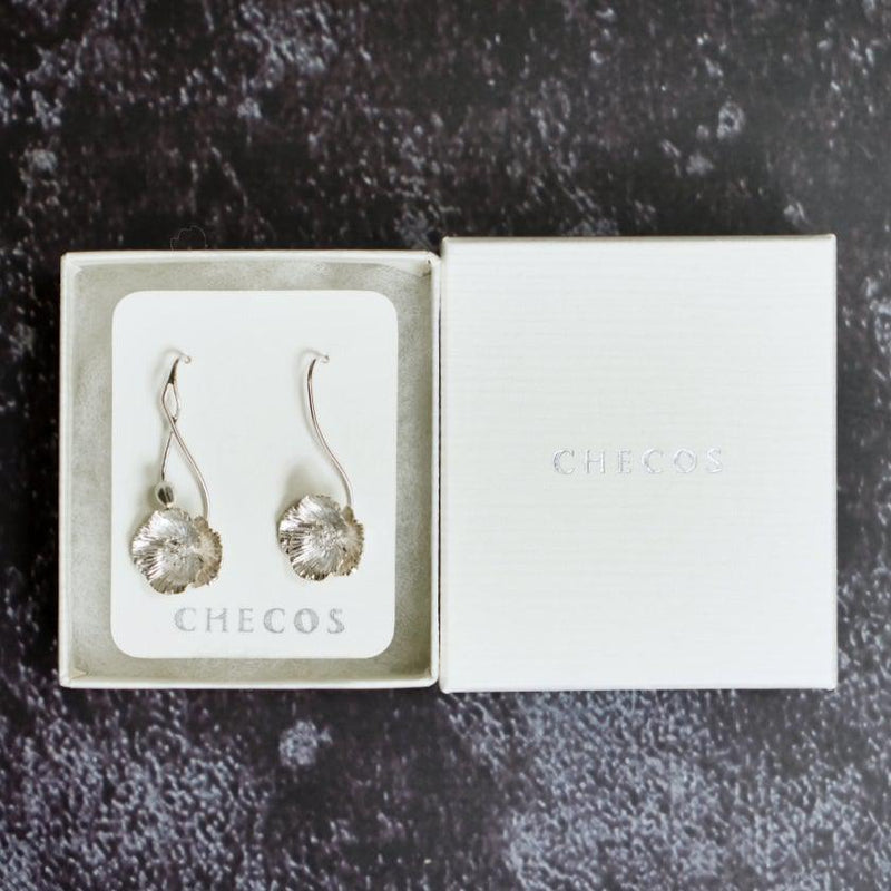 [PIERCED EARRINGS] SHIRLEY POPPY L | CHECOS | SILVER WORK