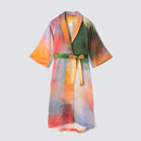 [ROOMWEAR] WATERCOLOR SILK GOWN MISTY LAKE | SEWING