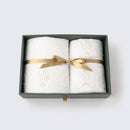 [TOWELS]  ORGANIC COTTON BATH TOWEL & FACE TOWEL & HAND TOWEL 1 PIECE EACH GIFT SET (GOLD RIBBON) | SEWING