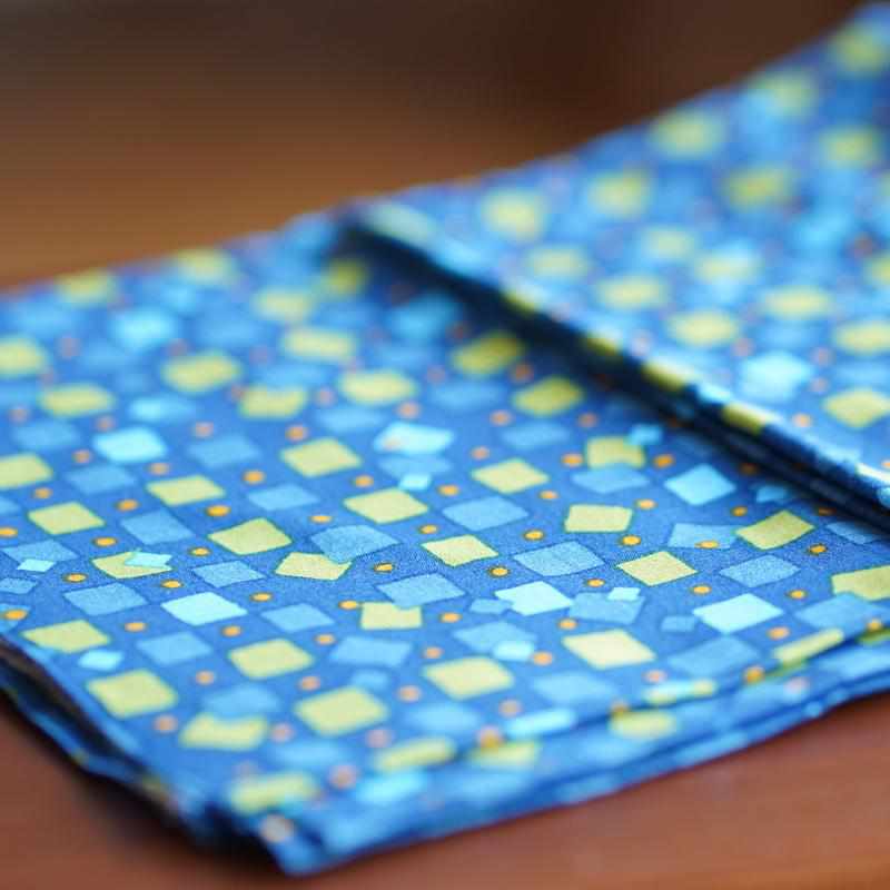 [FUROSHIKI] SQUARE BLUE | HAND PRINTING