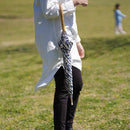 [UMBRELLA] PARASOL STAR BLUE (BRAIDED WOOD) | HAND PRINTING