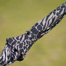 [UMBRELLA] PARASOL ZEBRA BLACK GRAY (BRAIDED WOOD) | HAND PRINTING