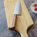 [KITCHEN (CHEF) KNIFE] HIGH CARBON STAINLESS STEEL INTERCUTTING POLISHED DAMASCUS SANTOKU KNIFE 180MM OAK OCTAGONAL PATTERN-KAKISHIBU FINISH- | SAKAI FORGED BLADES|YAMAWAKI CUTLERY