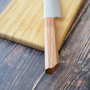 [KITCHEN (CHEF) KNIFE] HIGH CARBON STAINLESS STEEL INTERCUTTING POLISHED DAMASCUS PETTY KNIFE 150MM OAK OCTAGONAL PATTERN-KAKISHIBU FINISH- | SAKAI FORGED BLADES|YAMAWAKI CUTLERY