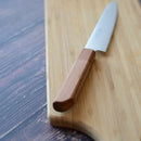 [KITCHEN (CHEF) KNIFE] HIGH CARBON STAINLESS STEEL INTERCUTTING POLISHED DAMASCUS PETTY KNIFE 150MM OAK OCTAGONAL PATTERN-KAKISHIBU FINISH- | SAKAI FORGED BLADES|YAMAWAKI CUTLERY