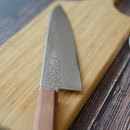 [KITCHEN (CHEF) KNIFE] HIGH CARBON POLISHED DAMASCUS GYUTO 240MM OCTAGONAL OAK HANDLE KAKISHIBU FINISH | SAKAI FORGED BLADES | YAMAWAKI CUTLERY