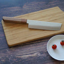 [KITCHEN (CHEF) KNIFE] HIGH CARBON STAINLESS STEEL INTERCUTTING POLISHED DAMASCUS NAGIRI 160MM OAK OCTAGONAL PATTERN-KAKISHIBU FINISH- | SAKAI FORGED BLADES|YAMAWAKI CUTLERY