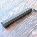 [KITCHEN (CHEF) KNIFE] GO UMA MITSUHIRO YOSHIHIRO SHIRAJI STEEL WATER-GRILLED HONYAKI TIP MARU OCTOPUS KNIFE 330MM MIRROR SURFACE WAVE FLOATING EBONY PATTERN SHEATH SPECIFICATION | SAKAI FORGED BLADES|YAMAWAKI CUTLERY