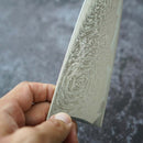 [KITCHEN (CHEF) KNIFE] MOV SUMINAGASHI SANTOKU KNIFE 165MM OAK HANDLE -KAKISHIBU FINISH- | SAKAI FORGED BLADES|YOSHIHIRO