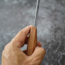 [KITCHEN (CHEF) KNIFE] MOV SUMINAGASHI SANTOKU KNIFE 165MM OAK HANDLE -KAKISHIBU FINISH- | SAKAI FORGED BLADES|YOSHIHIRO