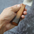 [KITCHEN (CHEF) KNIFE] MOV SUMINAGASHI SANTOKU KNIFE 165MM OAK HANDLE -KAKISHIBU FINISH- | SAKAI FORGED BLADES|YOSHIHIRO