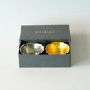 [SAKE CUP] KIKI-2 TIN AND GOLD LEAF SET | TAKAOKA BRONZE CASTING
