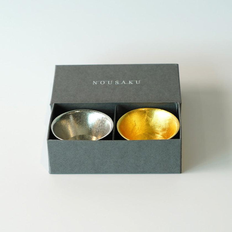 [清酒杯] kiki-2錫和金葉套件|高田銅牌