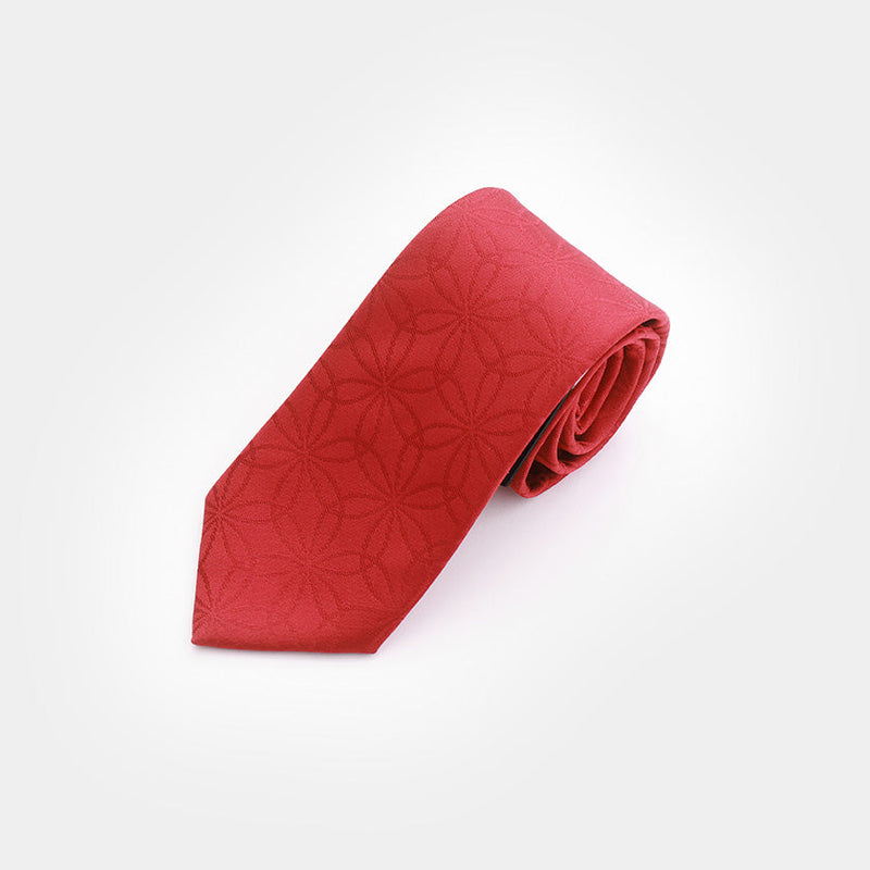 [領帶] wachigai-asanoha紅色D | hakata紡織品| Okano