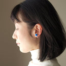 [ACCESSORY] ROUND EARRINGS 10mm SUKE (6 COLORS) | OWARI CLOISONNE