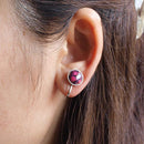[ACCESSORY] ROUND EARRINGS 10mm SUKE (6 COLORS) | OWARI CLOISONNE