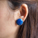 [ACCESSORY] ROUND EARRINGS 20mm SUKE (6 COLORS) | OWARI CLOISONNE
