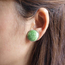 [ACCESSORY] ROUND EARRINGS 20mm SUKE (6 COLORS) | OWARI CLOISONNE
