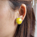 [ACCESSORY] ROUND EARRINGS 20mm SUKE (6 COLORS) | OWARI CLOISONNE