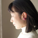 [ACCESSORY] ROUND EARRINGS 20mm SUKE (6 COLORS) | OWARI CLOISONNE