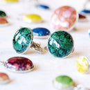 [ACCESSORY] ROUND EARRINGS 20mm SUKE (6 COLORS) | OWARI CLOISONNE