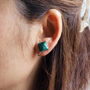 [ACCESSORY] SQUARE EARRINGS SUKE (6 COLORS) | OWARI CLOISONNE
