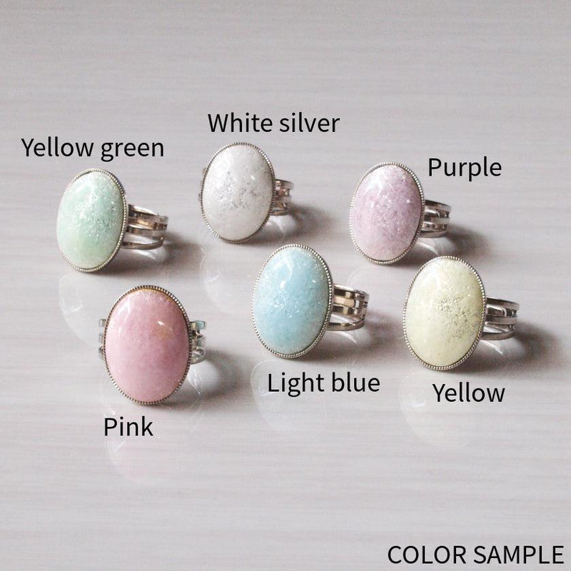 [ACCESSORY] OVAL RING HAKU (6 COLORS) | OWARI CLOISONNE