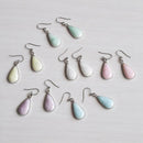 [ACCESSORY] DROP PIERCED EARRINGS HAKU (6 COLORS) | OWARI CLOISONNE