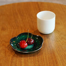 [SMALL DISH (PLATE)]  SAUCER (GREEN) SET OF 2 | OWARI CLOISONNE