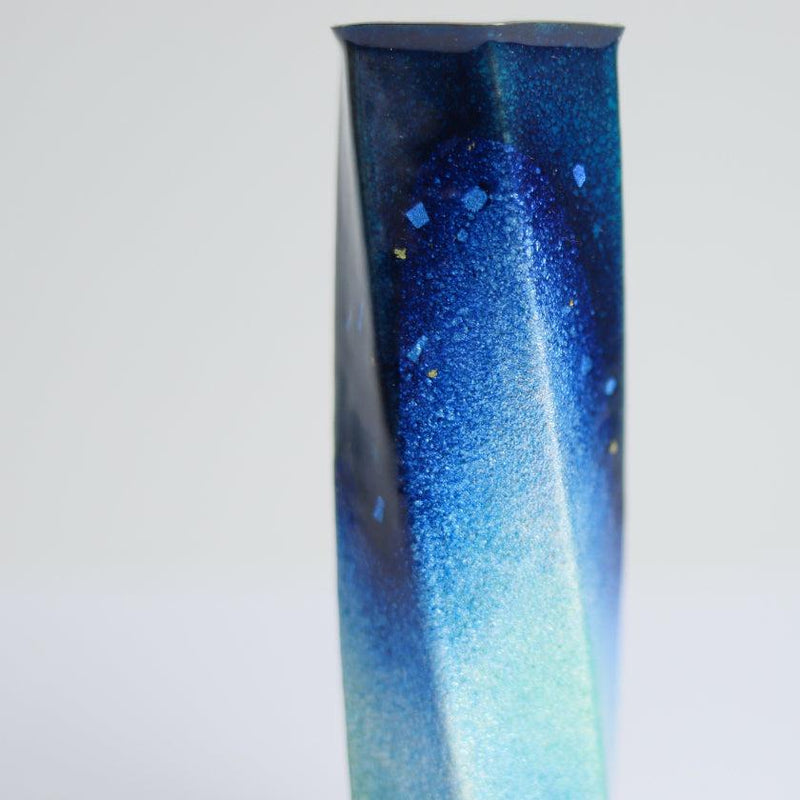 [花瓶]六邊形（海軍藍）| Owari Cloisonne