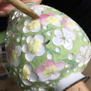 [VASE] WIRED VASE 3 BALL-SHAPED CHRYSANTHEMUM (YELLOW) | OWARI CLOISONNE