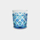 [GLASS] DOUBLE-COVERED LATTICE OLD GLASS (GREEN-LAPIS LAZULI) IN A PAULOWNIA BOX | SATUMA VIDRO | SATSUMA CUT GLASS