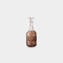 [SAKE BOTTLE] BROWN LIQUOR BOTTLE WITH STOPPER IN PAULOWNIA BOX | SATUMA VIDRO | SATSUMA CUT GLASS