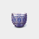 [GLASS] OCHOKO (RURI) IN A PAULOWNIA BOX | SATUMA VIDRO | SATSUMA CUT GLASS