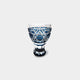 [SAKE CUP] HORSE CUP (INDIGO) IN A PAULOWNIA BOX | SATUMA VIDRO | SATSUMA CUT GLASS