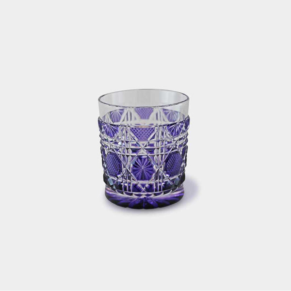 【薩摩切子】satuma 復古玻璃杯 (金紫) 附桐木盒