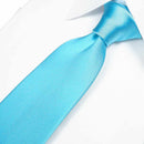 [TIE] AQUA BLUE MIYAVI 33 MOMME SILK SATIN | GUNNAI TEXTILES| FUJI SAKURA