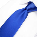 [TIE] ROYAL BLUE MIYAVI 33 MOMME SILK SATIN | GUNNAI TEXTILES| FUJI SAKURA