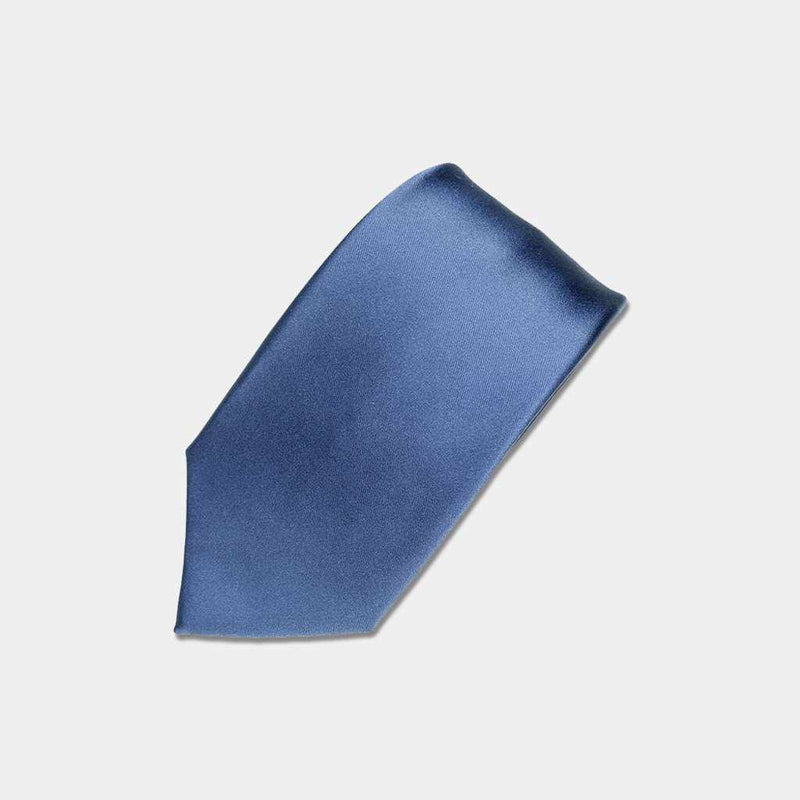 [TIE] LIGHT INDIGO MIYAVI 33 MOMME SILK SATIN | GUNNAI TEXTILES| FUJI SAKURA