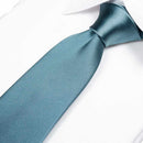 [TIE] LIGHT GRAYISH GREEN MIYAVI 33 MOMME SILK SATIN | GUNNAI TEXTILES| FUJI SAKURA
