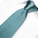 [TIE] LIGHT GRAYISH GREEN MIYAVI 33 MOMME SILK SATIN | GUNNAI TEXTILES| FUJI SAKURA