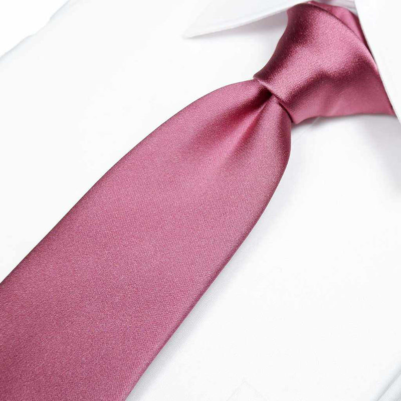 [TIE] OLD ROSE MIYAVI 33 MOMME SILK SATIN | GUNNAI TEXTILES| FUJI SAKURA